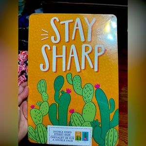 NWT Cactus "Stay Sharp" Sign - Back side says "Stick to it"  🌵🌵